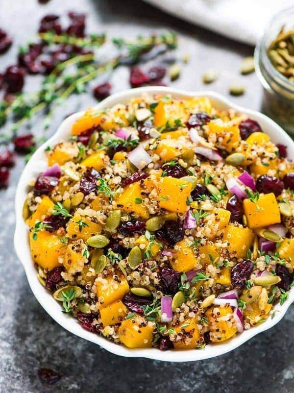 Thanksgiving Quinoa Salad
 Butternut Squash Quinoa Salad with Cranberries