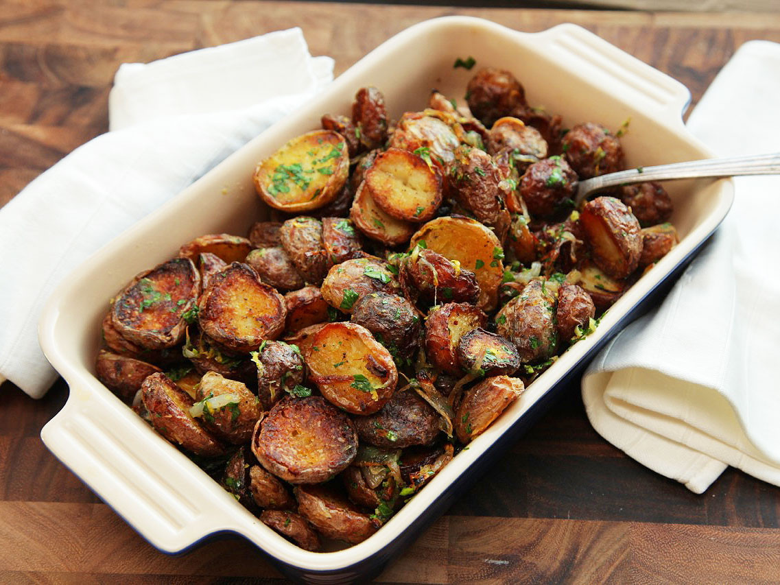 Thanksgiving Roasted Potatoes
 The Food Lab Ultra Crispy New Potatoes With Garlic Herbs