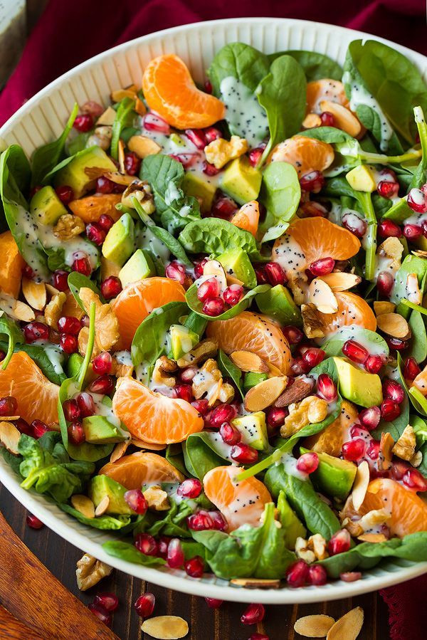 Thanksgiving Salads Pinterest
 Mandarine Pomegranate Spinach Salad with Poppy Seed