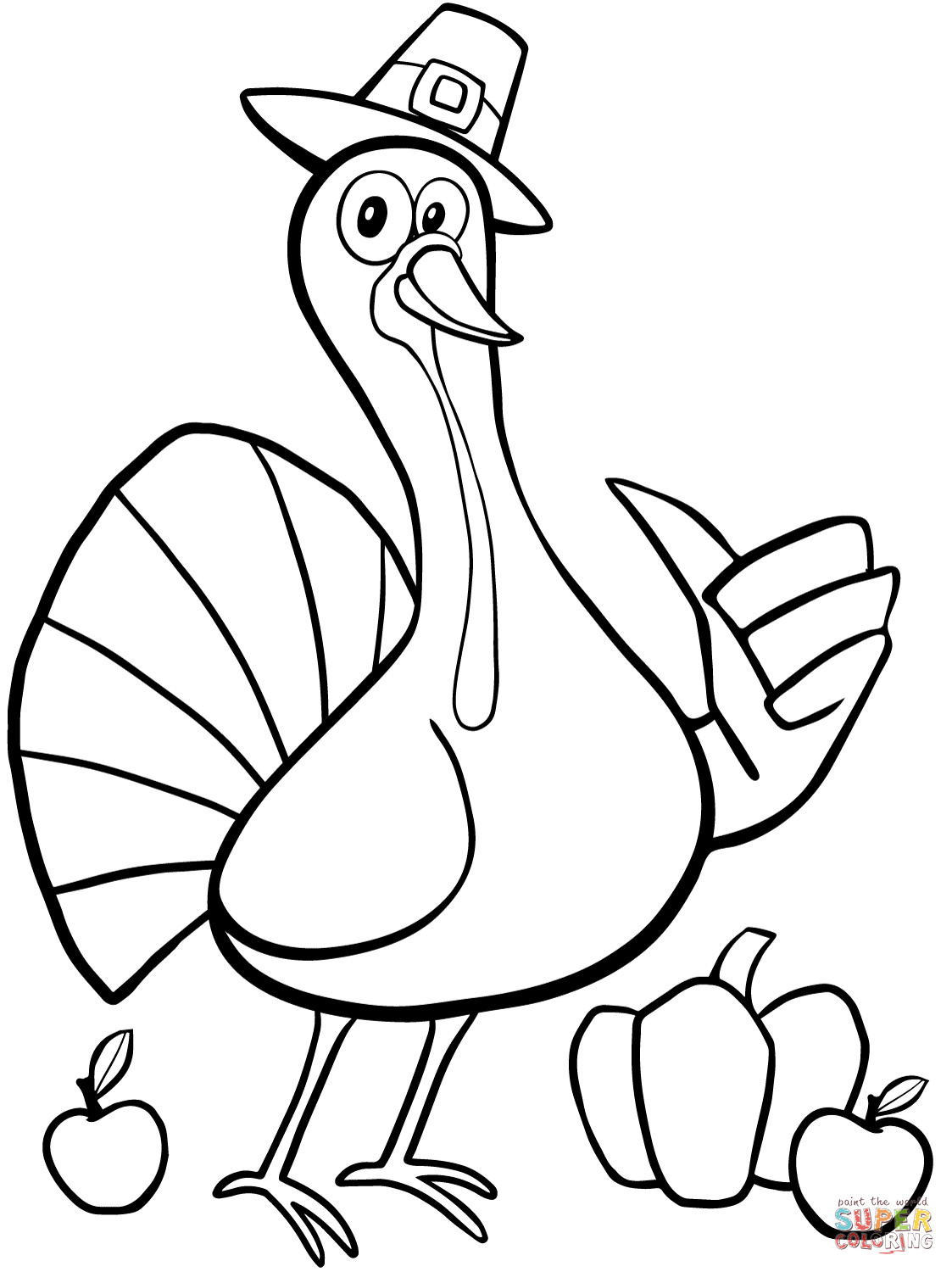 Thanksgiving Turkey Coloring Page
 Cool Thanksgiving Turkey coloring page