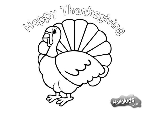 Thanksgiving Turkey Coloring Page
 Turkey for thanksgiving coloring pages Hellokids