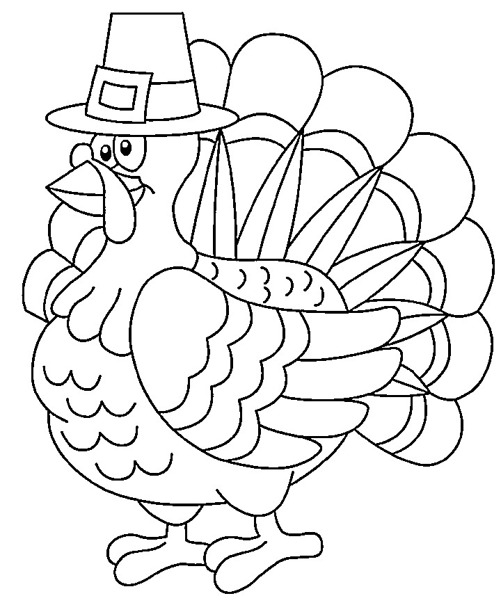 Thanksgiving Turkey Coloring Page
 Thanksgiving Turkey Coloring Pages to Print for Kids