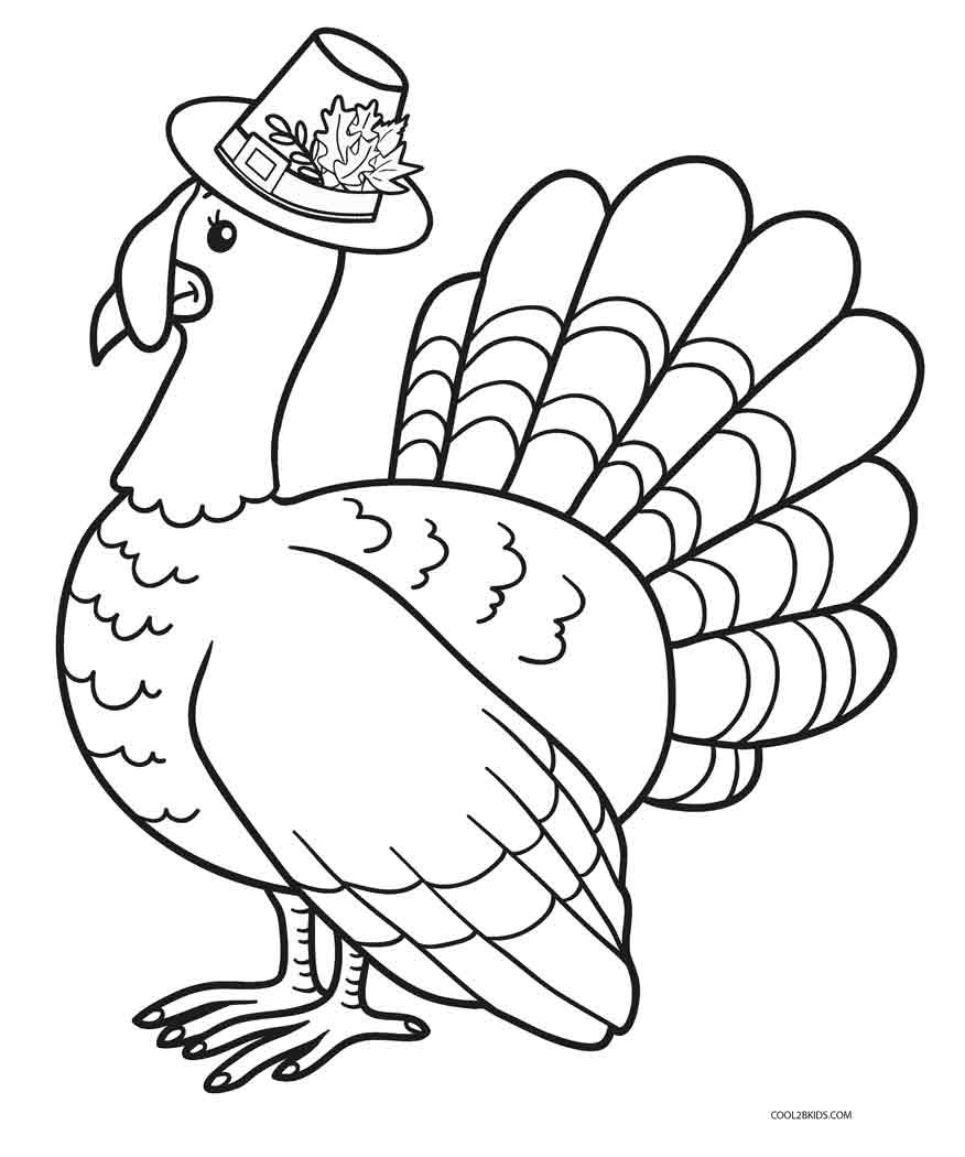 Thanksgiving Turkey Coloring Page
 Free Printable Turkey Coloring Pages For Kids