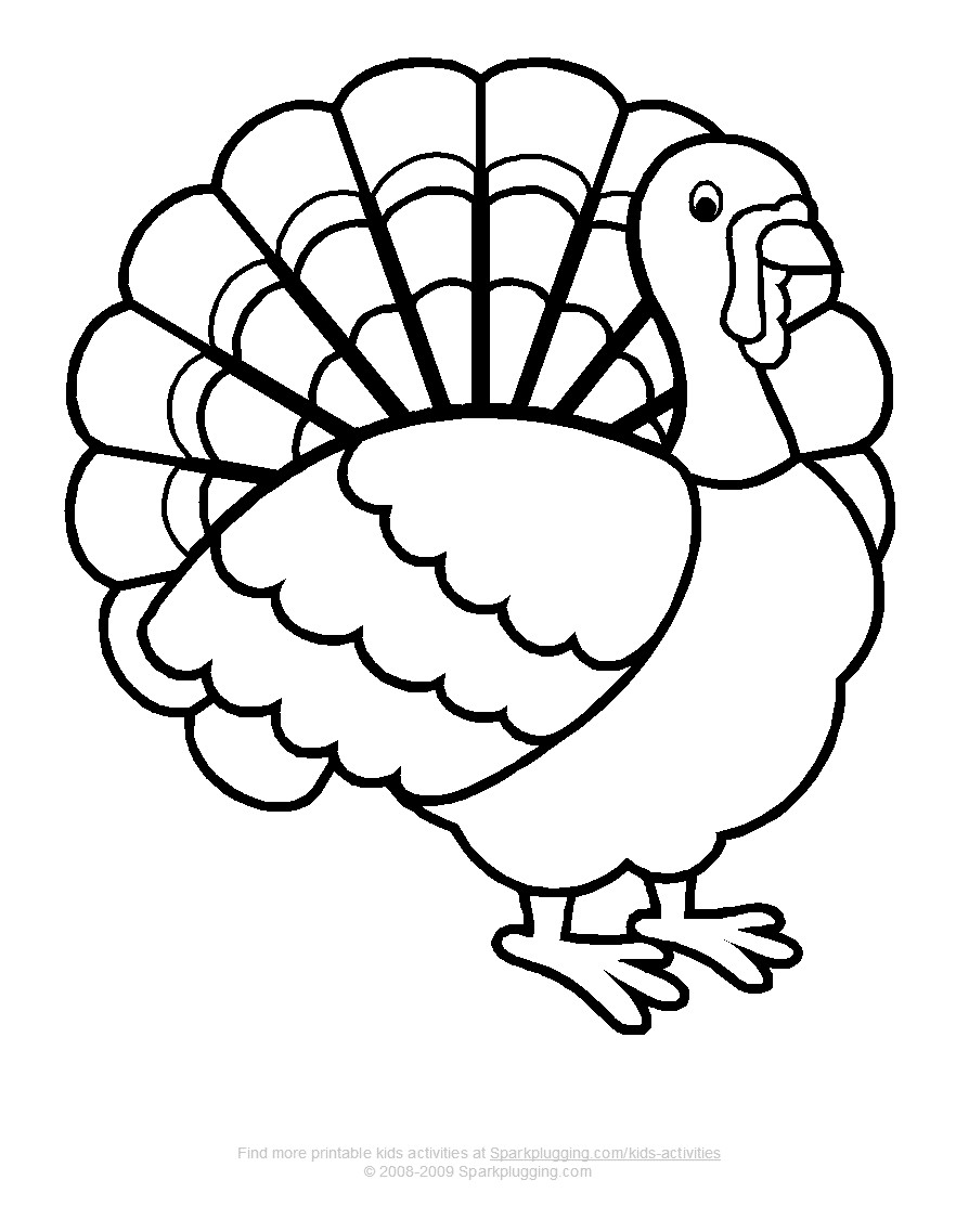 Thanksgiving Turkey Coloring Page
 Happy Thanksgiving Turkey Coloring Page