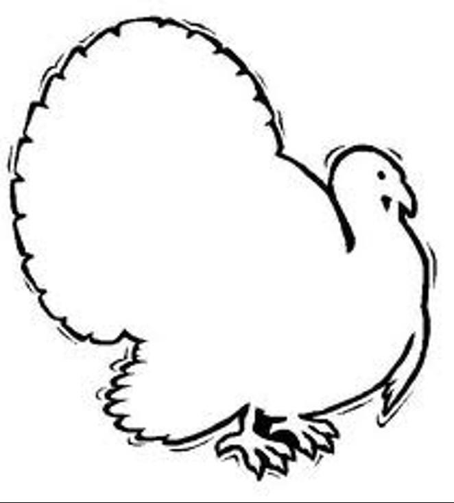 Thanksgiving Turkey Cut Out
 Turkey Stencils Printable Coloring Home