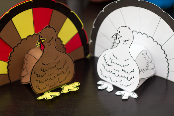 Thanksgiving Turkey Cut Out
 Thanksgiving 3D Turkey Cutout Downloadable Art Project for