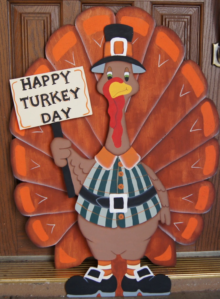 Thanksgiving Turkey Decorations
 Happy Turkey Day Thanksgiving Wood Yard Art Sign Fall