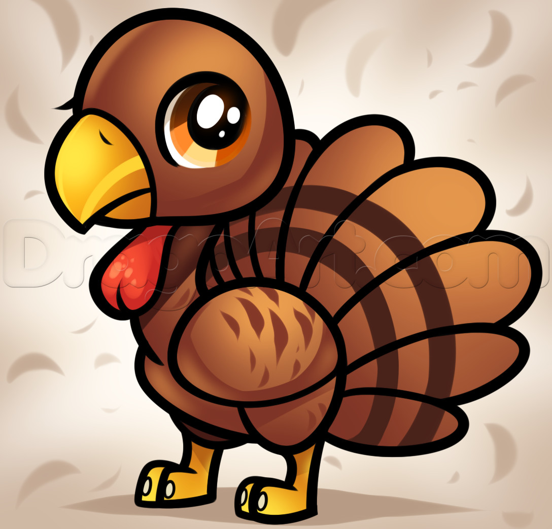 Thanksgiving Turkey Drawing
 How to Draw a Chibi Turkey For Kids Step by Step Animals
