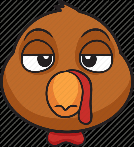 Thanksgiving Turkey Emoji
 Cartoon emoji holiday smiley thanksgiving turkey icon