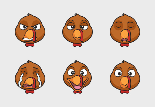 Thanksgiving Turkey Emoji
 Thanksgiving Turkey Emoji Cartoons icons by Vector Toons