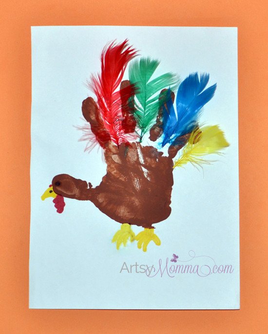 Thanksgiving Turkey Handprint
 Turkey Crafts for Preschoolers Artsy Momma
