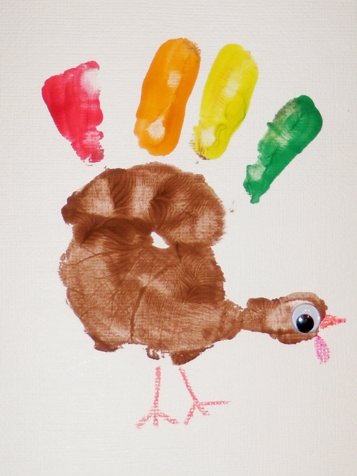 Thanksgiving Turkey Handprint
 Last Minute Thanksgiving Crafts