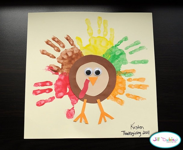 Thanksgiving Turkey Handprint
 Thanksgiving craft ideas Baby Dickey