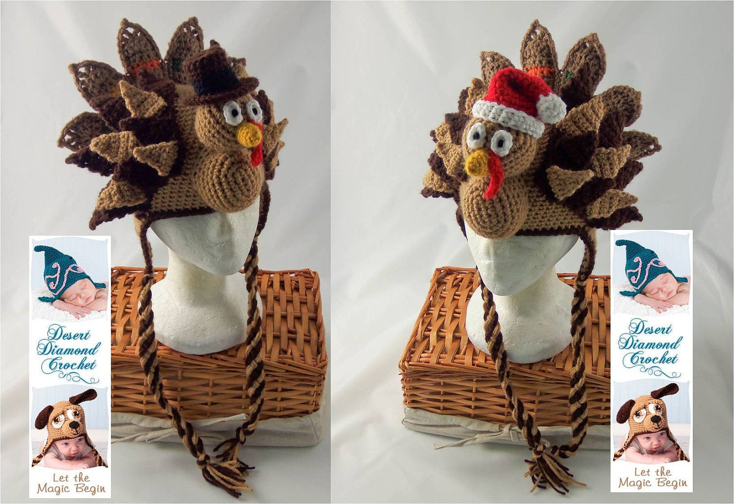 Thanksgiving Turkey Hat
 Crochet Pattern 073 Holidurkey Turkey Hat All Sizes