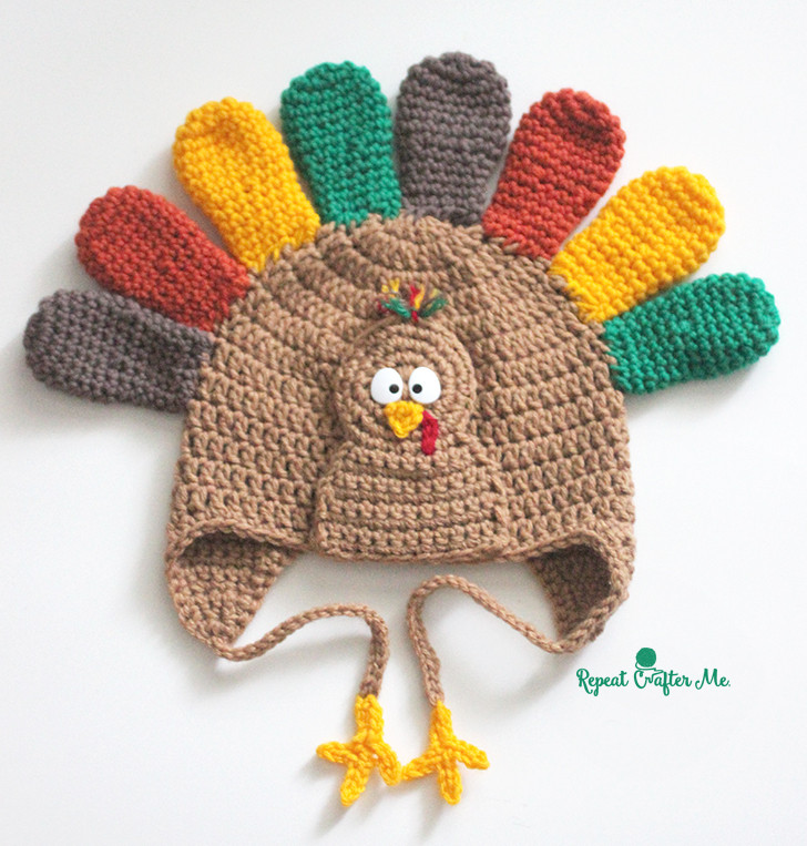 Thanksgiving Turkey Hat
 Crochet Turkey Hat Pattern Repeat Crafter Me