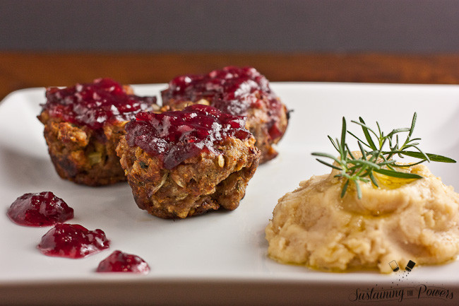 Thanksgiving Turkey Meatloaf
 Turkey and Stuffing Meatloaf Muffins with Cranberry Glaze