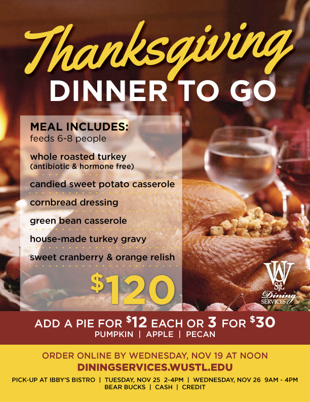 Thanksgiving Turkey Order
 Order your Thanksgiving Dinner To Go