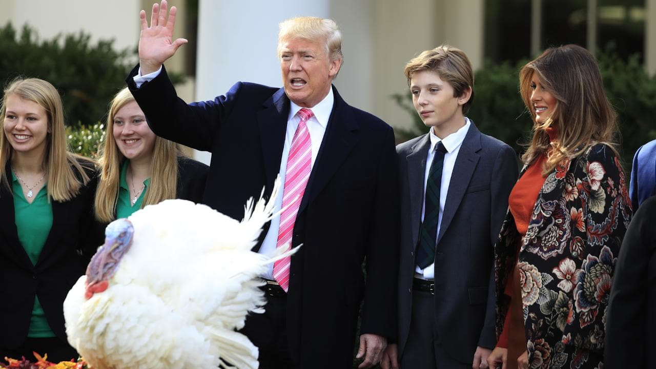 Thanksgiving Turkey Pardon
 That s a big bird Watch Donald Trump pardon