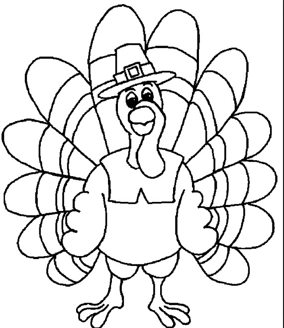 Thanksgiving Turkey Pictures To Color
 Thanksgiving Turkey Kids Page & Coloring Book