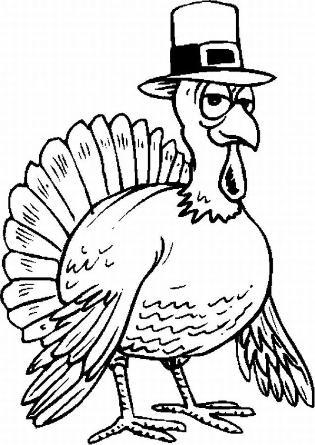 Thanksgiving Turkey Pictures To Color
 Turkey Coloring Pages Thanksgiving Turkeys Coloring