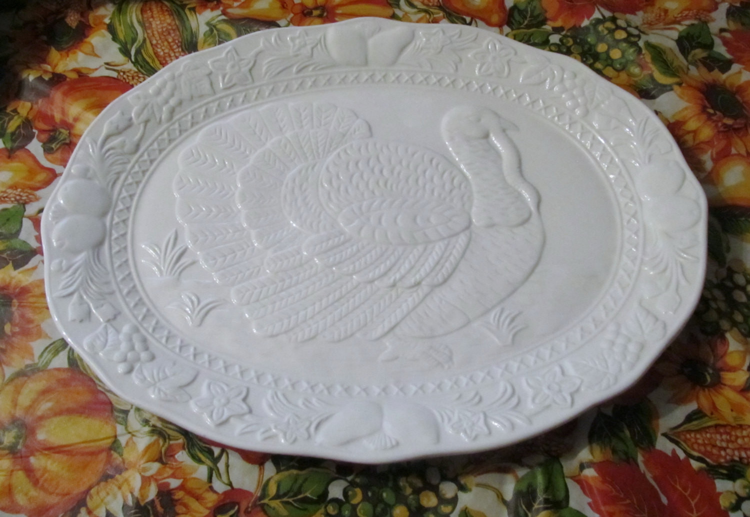 Thanksgiving Turkey Platter
 Turkey Platter White Thanksgiving Platter
