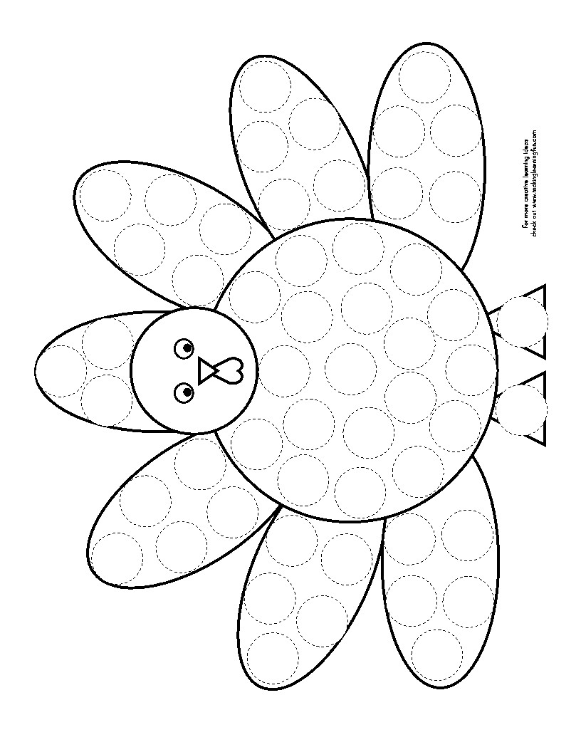 Thanksgiving Turkey Template
 Making Learning Fun