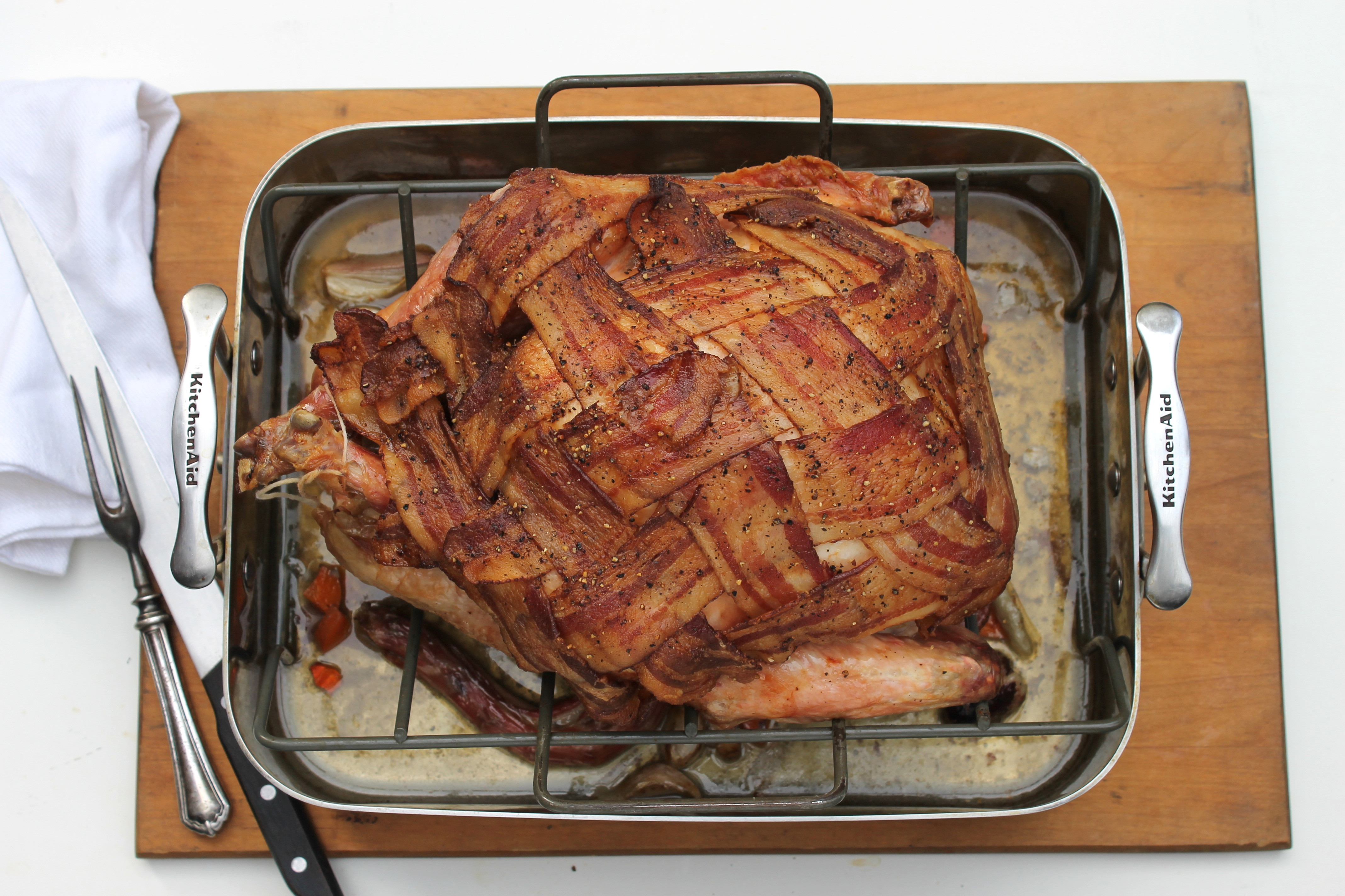 Thanksgiving Turkey With Bacon
 Bacon wrapped turkey The ultimate Thanksgiving bird