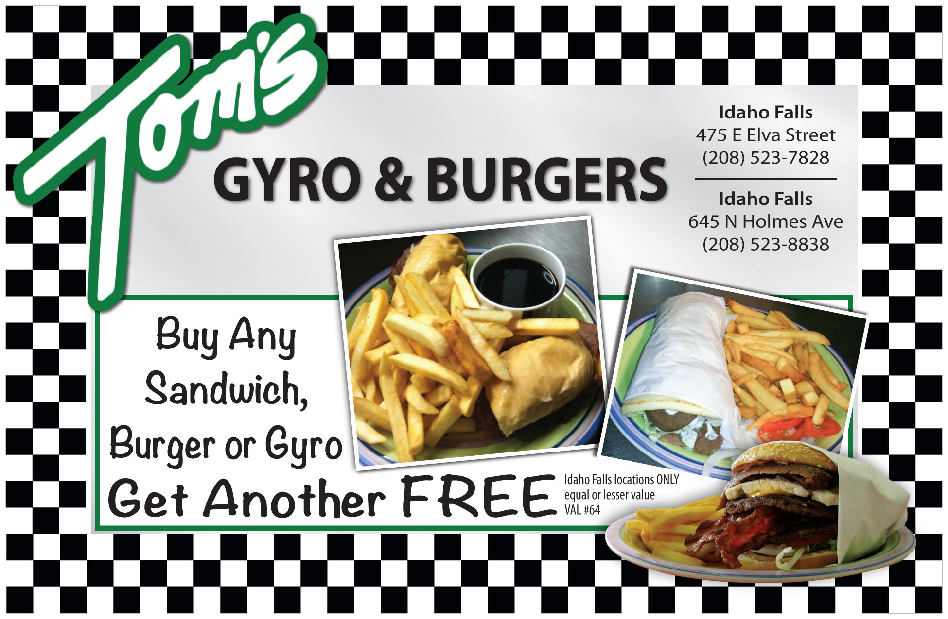 Toms Gyros Idaho Falls
 Tom’s Gyro & Burgers