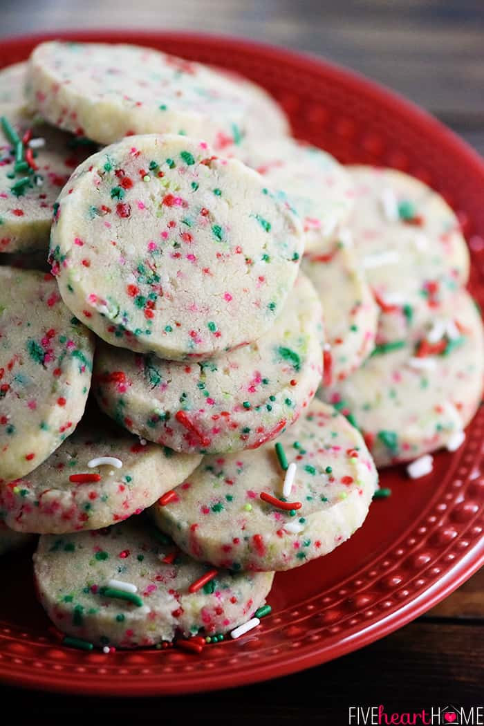 Traditional Christmas Cookies
 Easy Christmas Shortbread Cookies • FIVEheartHOME