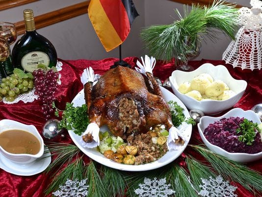 Traditional German Christmas Dinner
 A traditional German Christmas at Gasthaus