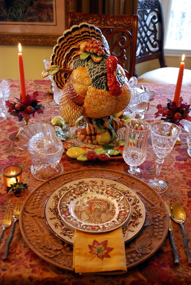 Turkey Centerpieces Thanksgiving
 Decorating for Autumn and a Thanksgiving Tablescape