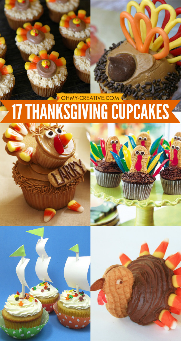 Turkey Cupcakes For Thanksgiving
 17 Thanksgiving Cupcakes Oh My Creative