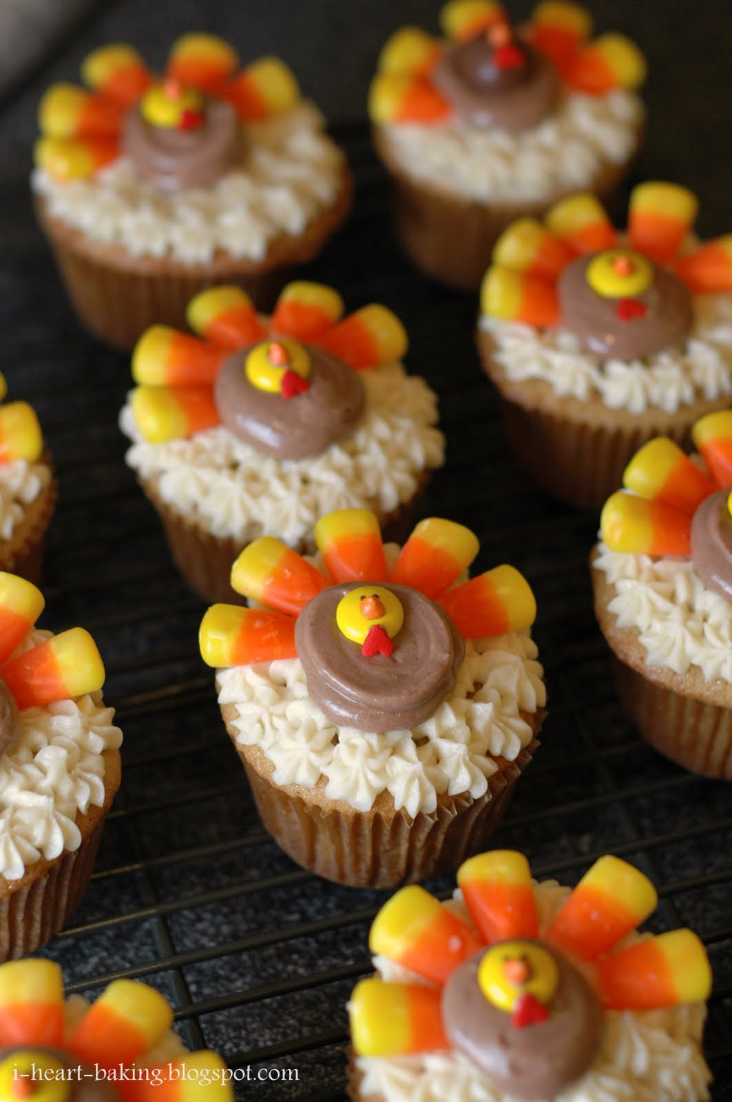 Turkey Cupcakes For Thanksgiving
 i heart baking thanksgiving turkey cupcakes brown