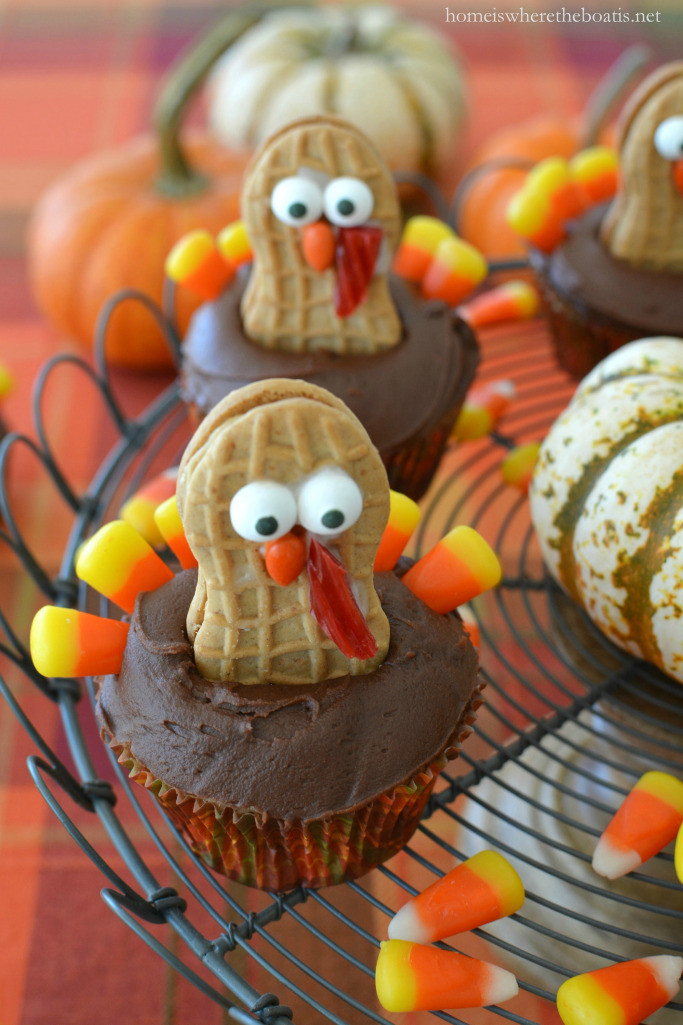 Turkey Cupcakes For Thanksgiving
 Keep Calm and Gobble Nutter Butter Turkey Cupcakes