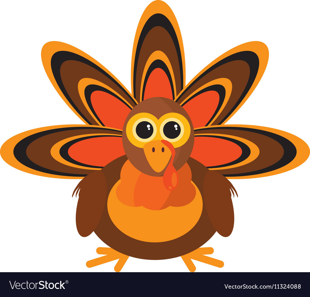 Turkey Icon For Thanksgiving
 Turkey character thanksgiving icon Royalty Free Vector Image