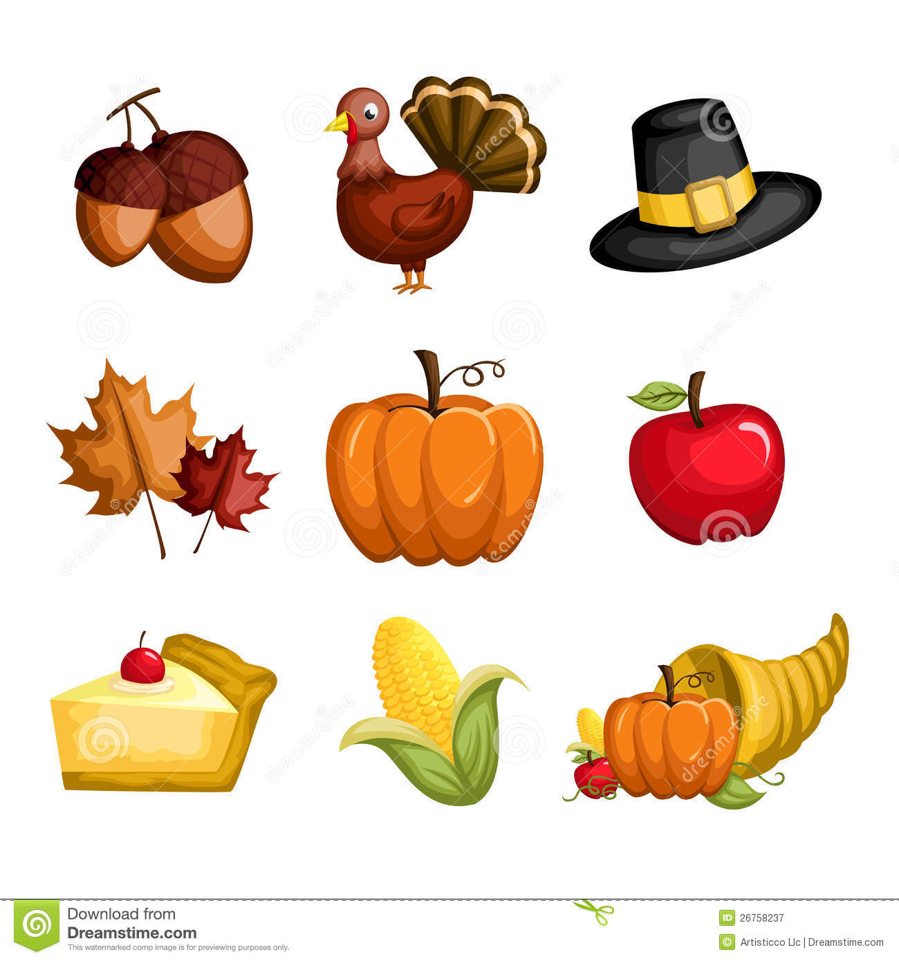 Turkey Icon For Thanksgiving
 Thanksgiving Icons Royalty Free Stock graphy Image