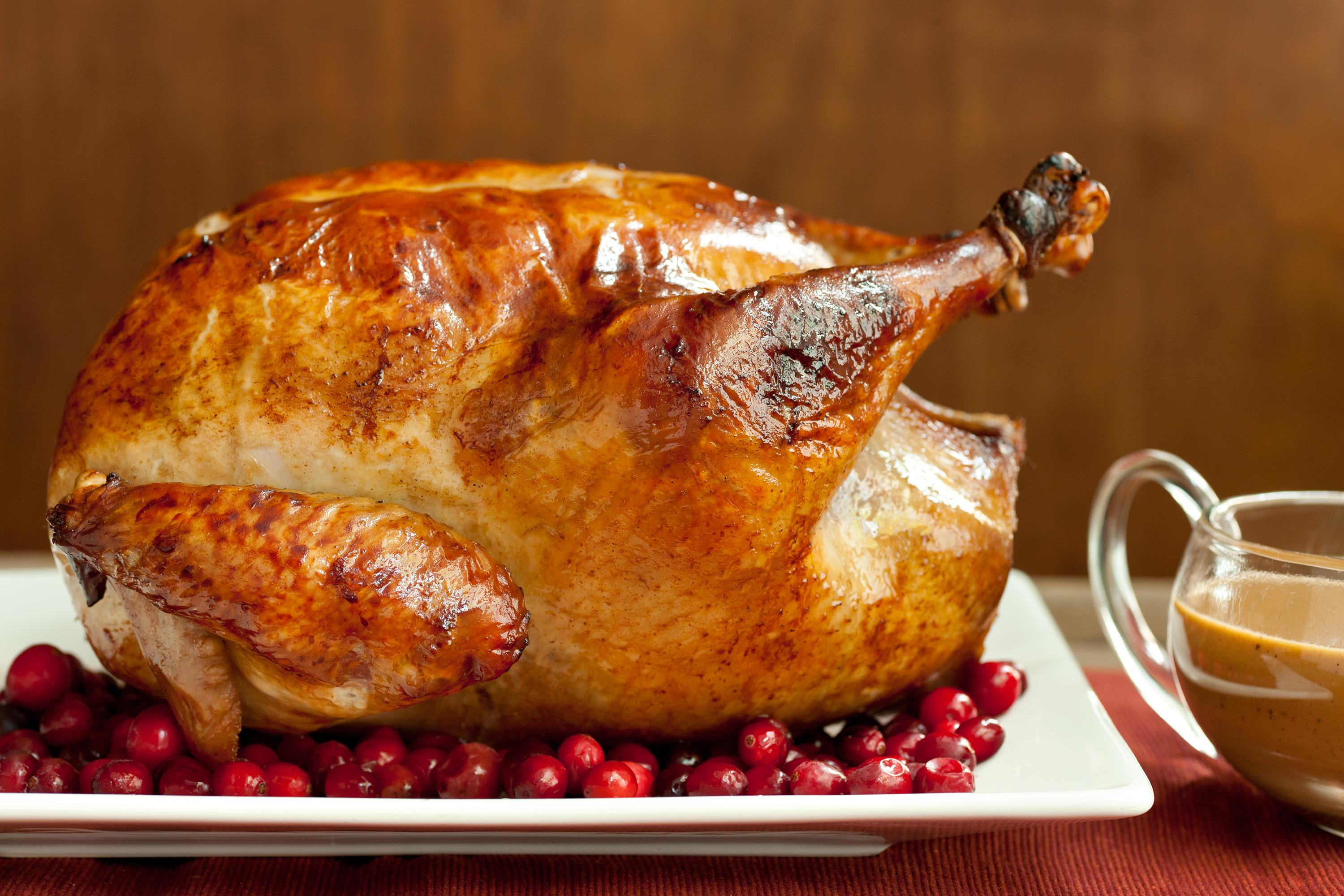 Turkey On Thanksgiving
 Easy Brined Roasted Turkey with Creamed Gravy Recipe