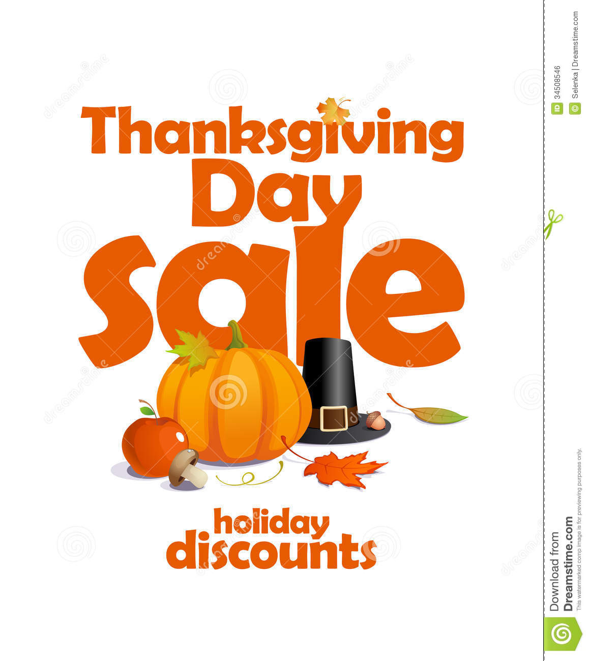Turkey Sales For Thanksgiving
 Thanksgiving Day Sale Design Stock Vector Image