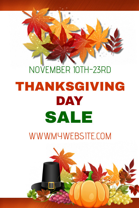 Turkey Sales For Thanksgiving
 Thanksgiving Day Sales Event Template