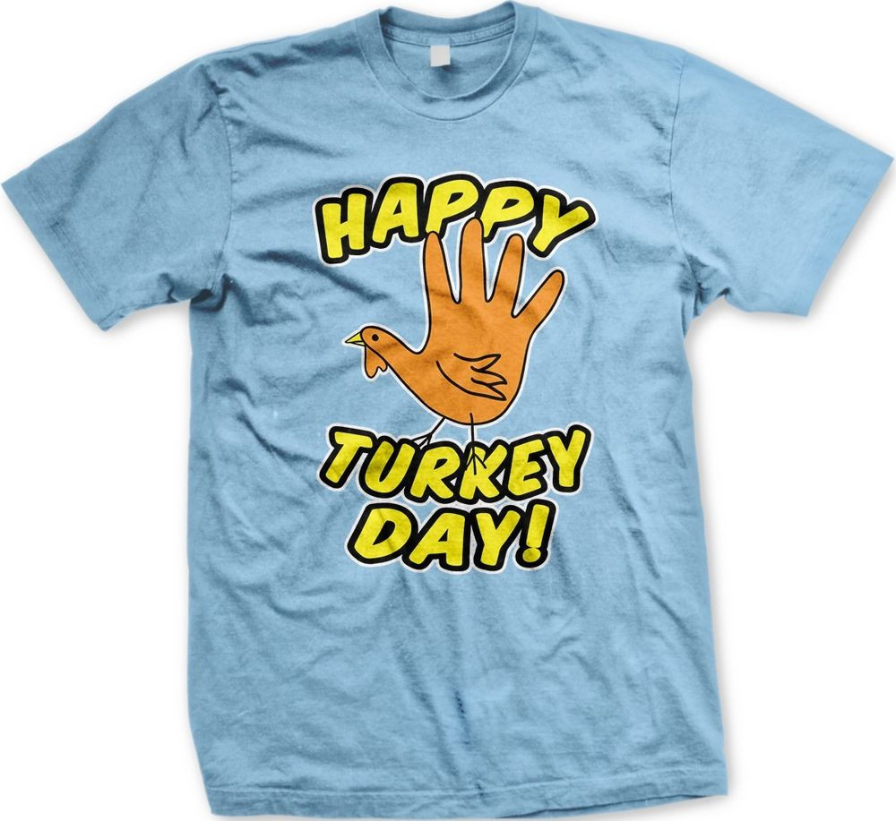 Turkey Shirts For Thanksgiving
 Happy Turkey Day Funny Holiday Happy Thanksgiving Hand
