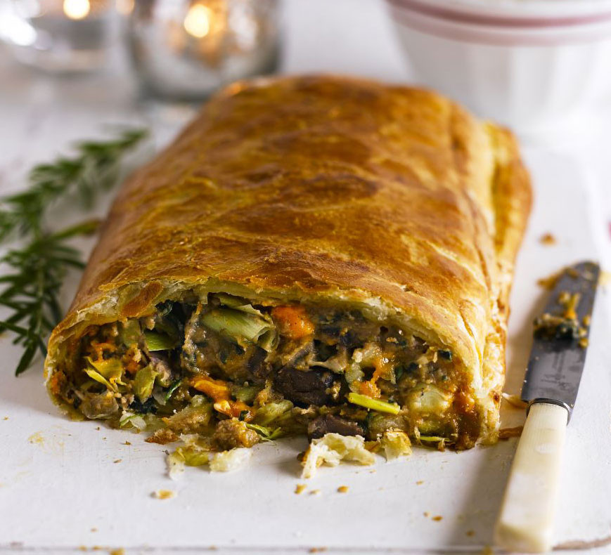 Veg For Christmas Dinner
 Chestnut spinach & blue cheese en croûte