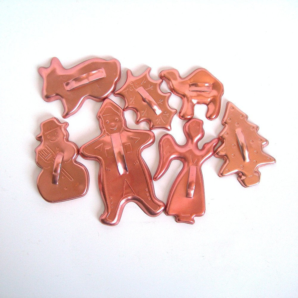 Vintage Christmas Cookies
 Vintage Christmas Cookie Cutters 7 Copper Colored Anodized