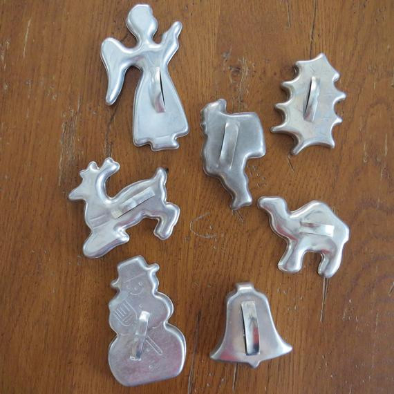 Vintage Christmas Cookies
 Vintage Christmas Cookie Cutters Aluminum by shabbyshopgirls