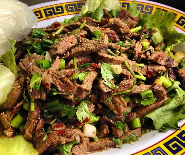 Waterfall Beef Salad
 Waterfall beef salad Nam tok with sticky rice Yelp