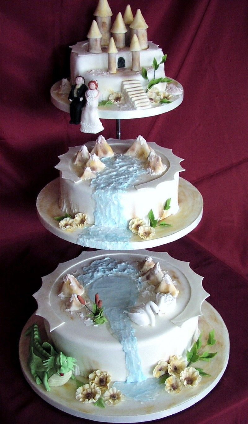 Waterfall Wedding Cakes
 waterfall cake designs