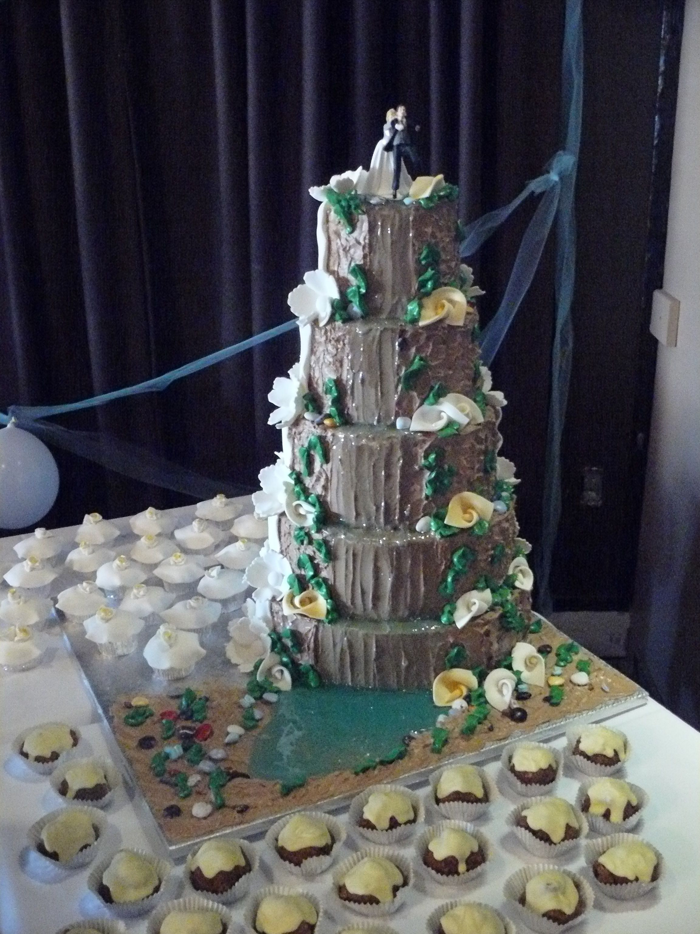 Waterfall Wedding Cakes
 1 2 & 1 2 waterfall cake wedding