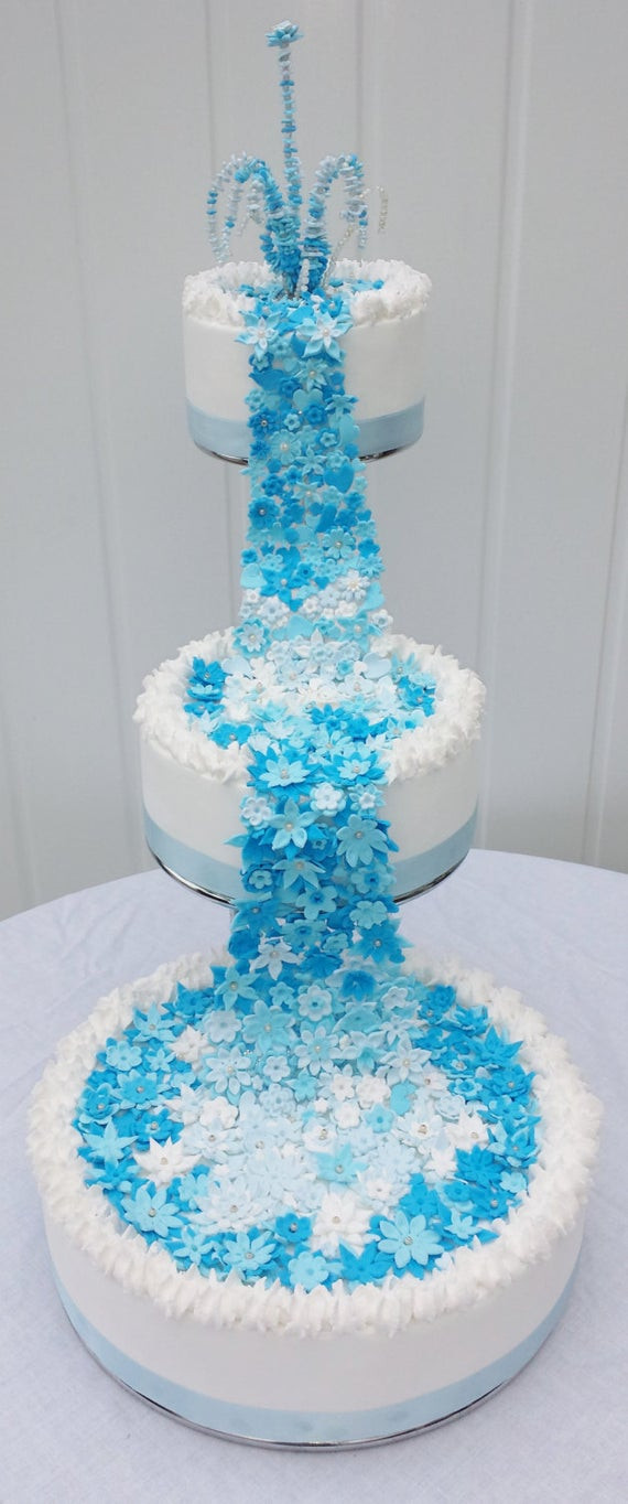 Waterfall Wedding Cakes
 Fountain of flowers fake cake fake cake waterfall fake cake
