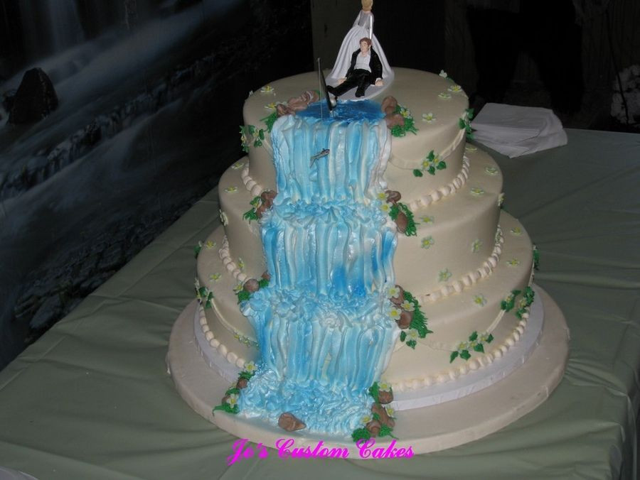 Waterfall Wedding Cakes
 Waterfall Theme Wedding